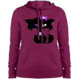 Fly Kitten Grey or Pink Pullover Hooded Sweatshirt with Signature on Back