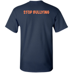 Youth Royal Blue and Orange Fly Kat Stop Bullying Short Sleeve T-Shirts