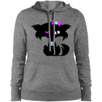 Fly Kitten Grey or Pink Pullover Hooded Sweatshirt with Signature on Back