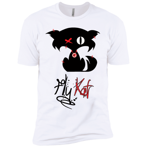 Fly Kat Signature White T-Shirt with Medallion on Back