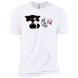 Fly Kat White Signature T-Shirt with Medallion on Back