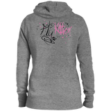 Fly Kitten Grey or Pink Pullover Hooded Sweatshirt with Signature on Back