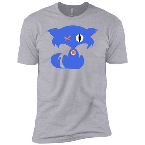 Royal Blue Kat Stop Bullying on Heather Gray T-Shirt